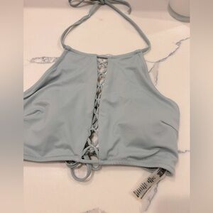 Womens PINK by Victoria’s Secret Sage Green Halter Bikini Top - sz L